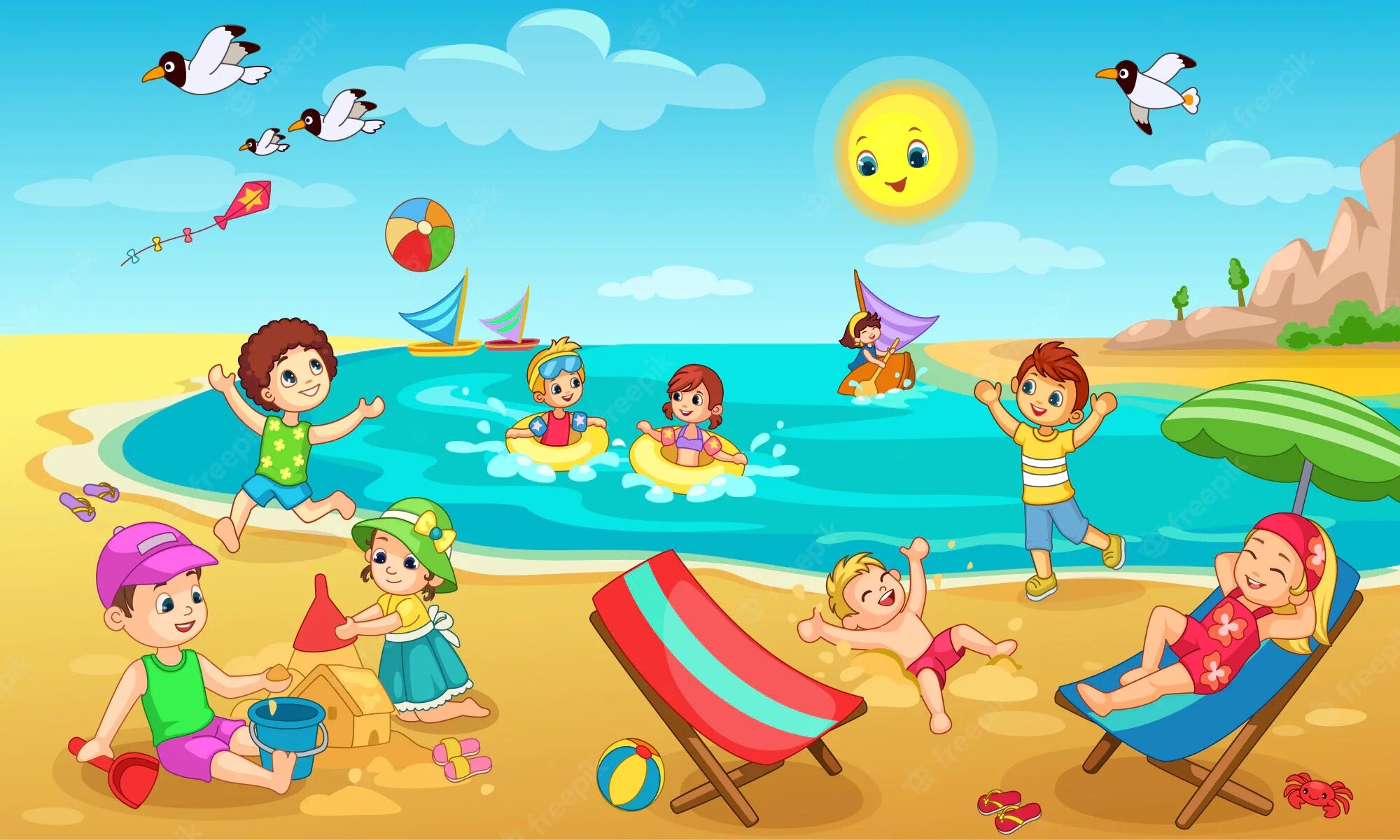 Go to the sea. Рисунок лето. Летний рисунок для детей. Лето для дошкольников. Лето рисунок для детей.