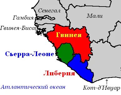 Сьерра леоне на карте африки