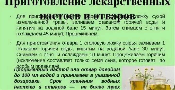 Сколько хранить отвар