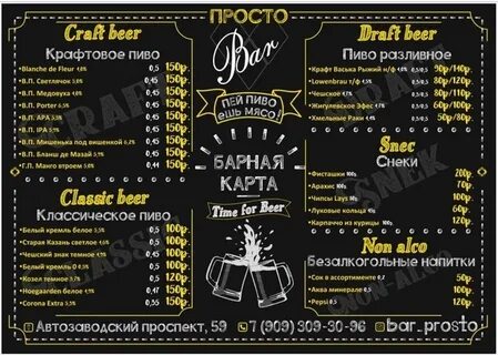 Пивные бары карта
