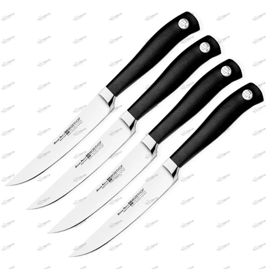 Набор ножей для стейка. Набор wusthof grand prix ii 3 ножа. tescoma набор ножей для стейка sonic 12 см, 6 шт.. gipfel набор ножей для стейка colombo 4 предмета. набор ножей для стейков 11 см джими оливер.