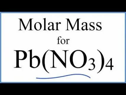 Молярная масса pb no3