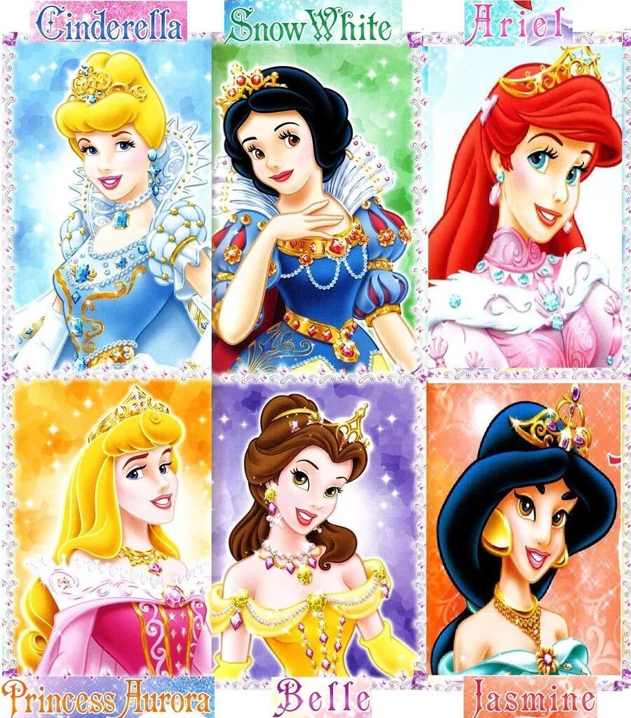 Принцессы Дисней и их имена. Как зовут принцесс Диснея. Имена принцесс. Сказочные героини имена