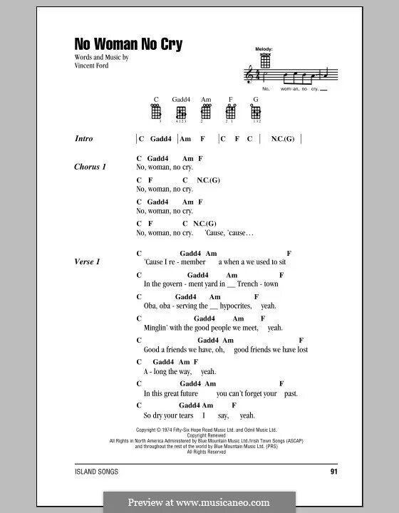 Песня no women no cry. Bob Marley no woman Ноты. No woman no Cry аккорды. No woman no Cry табы. No woman no Cry текст.