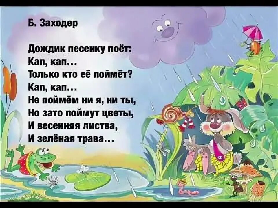 Песня про кап кап. Стихотворение про дождик. Детские стихи про дождь. Стих б. Заходера дождик. Б Заходер стихи дождик.