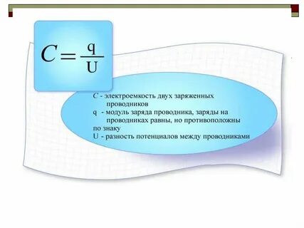 U конденсатора