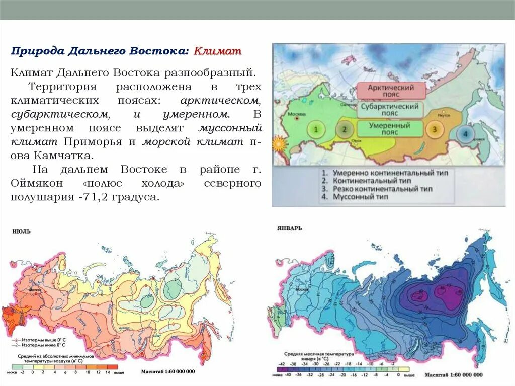 Количество осадков на дальнем востоке