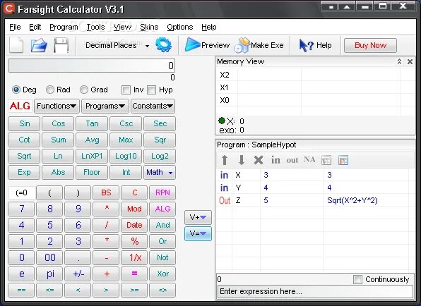 Program calculator