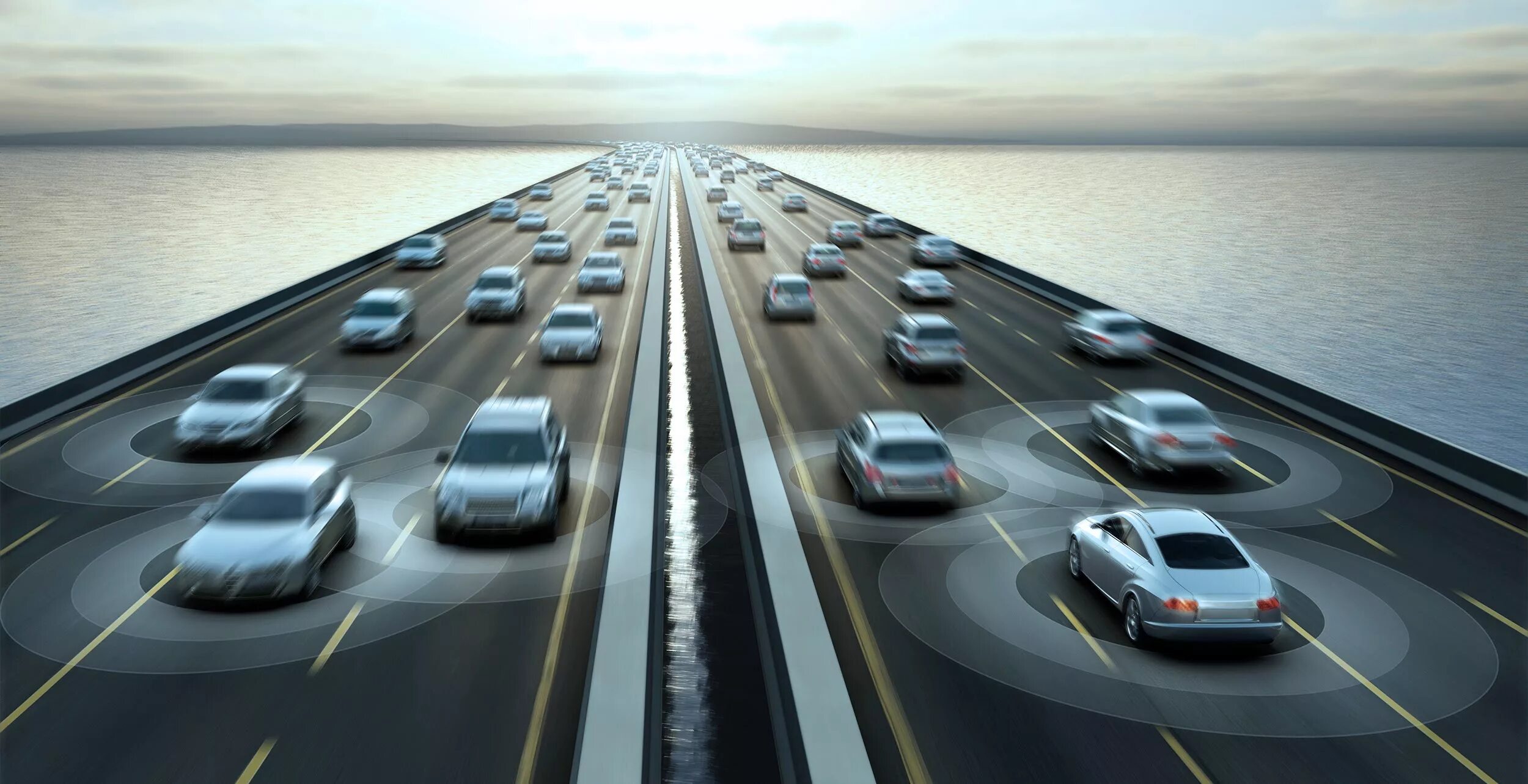 Включи сети машин. Умные дороги. Автодороги будущего. Транспортная система. Автомагистраль с машинами.