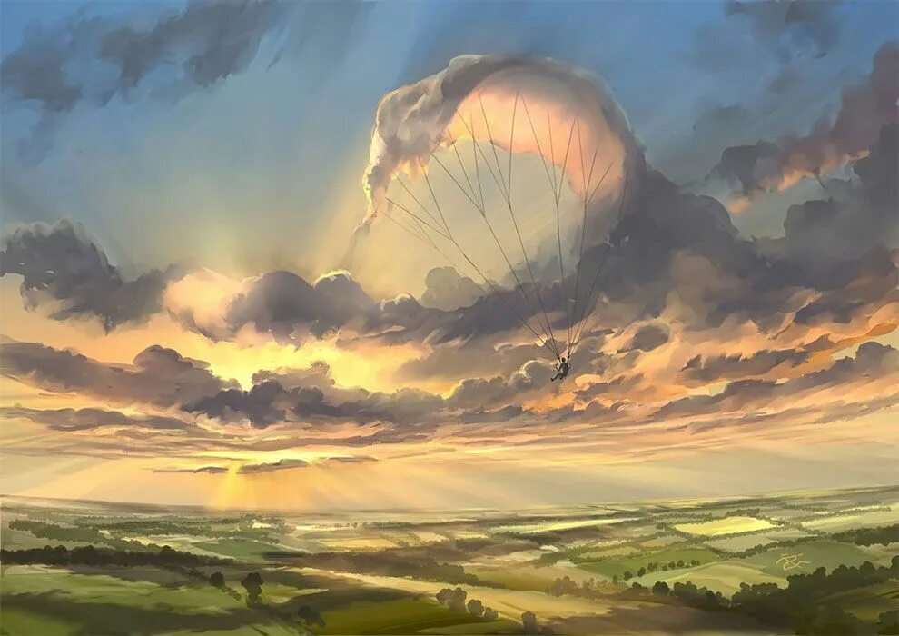 Красивая картина неба. Цифровая живопись Алекс Роммель. Alex Rommel художник картины.