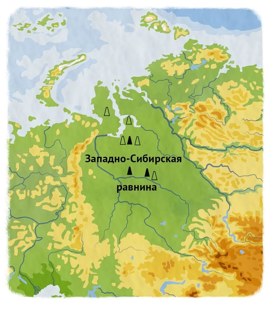 Юго восточная часть сибири. Западно Сибирская низменность на карте. Низменности Западно сибирской равнины на карте. Западно-Сибирская низменность на карте России. Физическая карта России Западно Сибирская равнина.