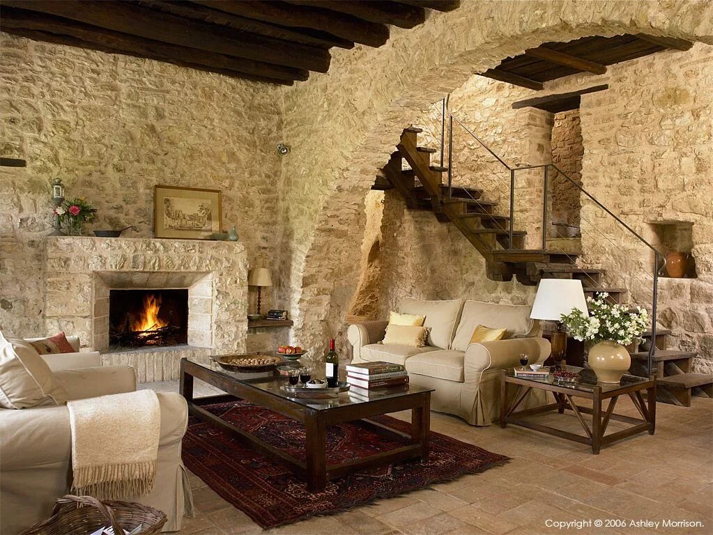 The interior of this home was desig... Gallery 2 Trends Rustic living room d