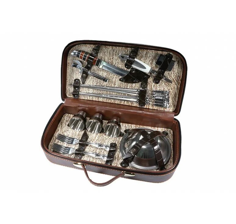 подарочный набор охотника. набор для пикника на 2 персоны, с термосом. туристический поход. набор туристической посуды tramp trc-002, 9 шт. туристические принадлежности.