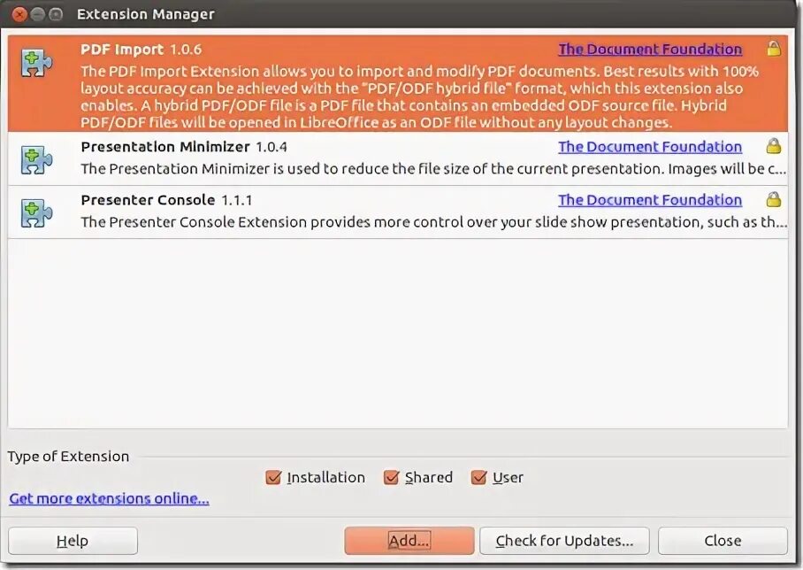 Extension manager. Extension Manager Ubuntu где найти.