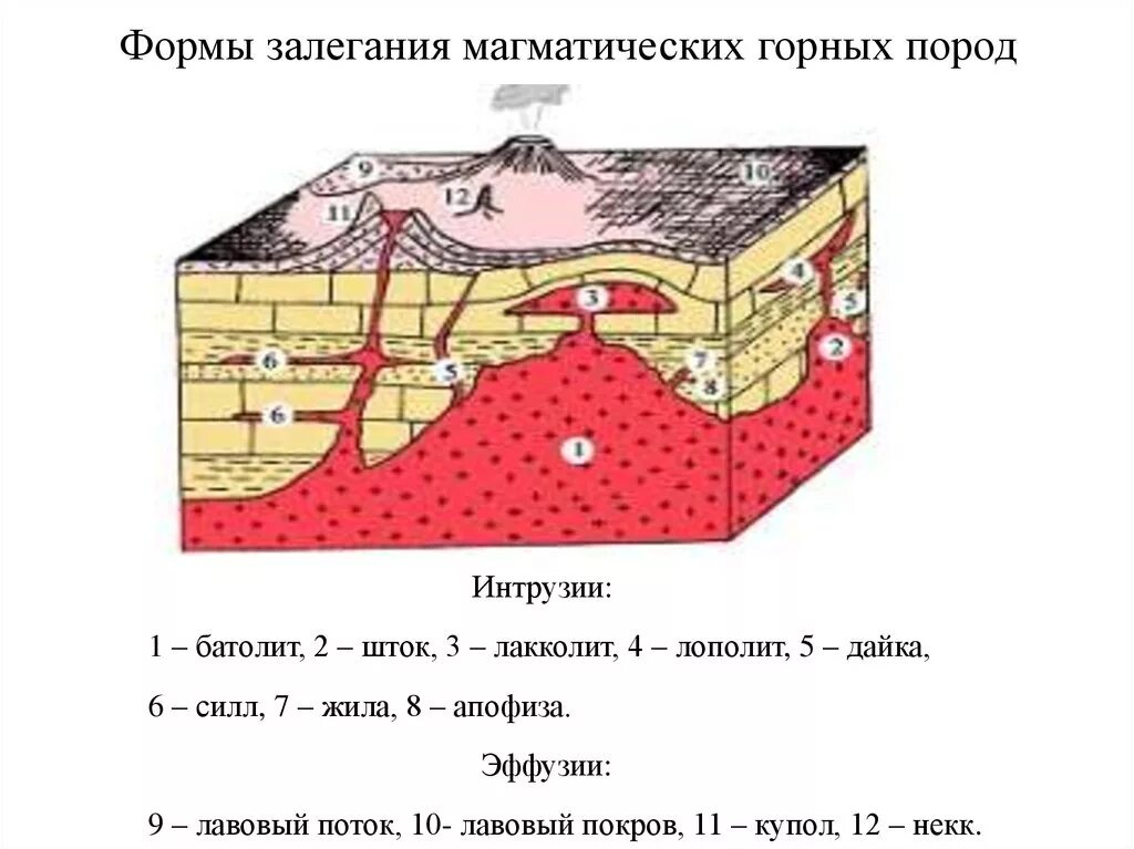 Форма залегания породы. Формы залегания интрузивных горных пород. Формы залегания магматических и метаморфических пород.. 2. Формы залегания магматических горных пород. Формы залегания магматических горных пород батолит.