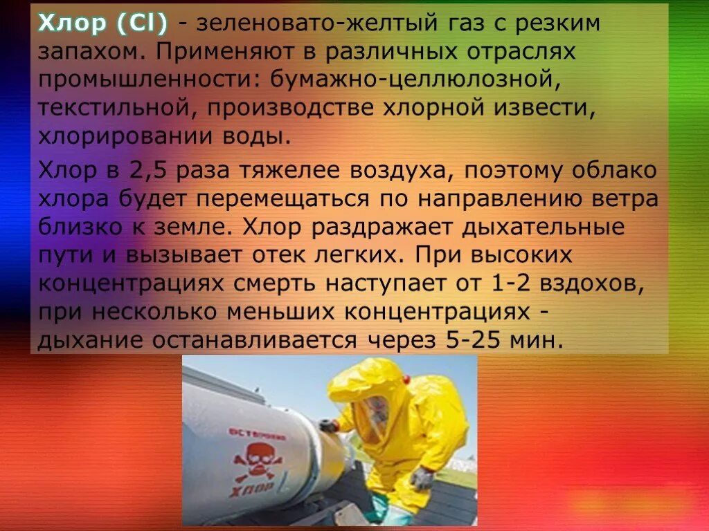 Хлор газ тяжелее воздуха