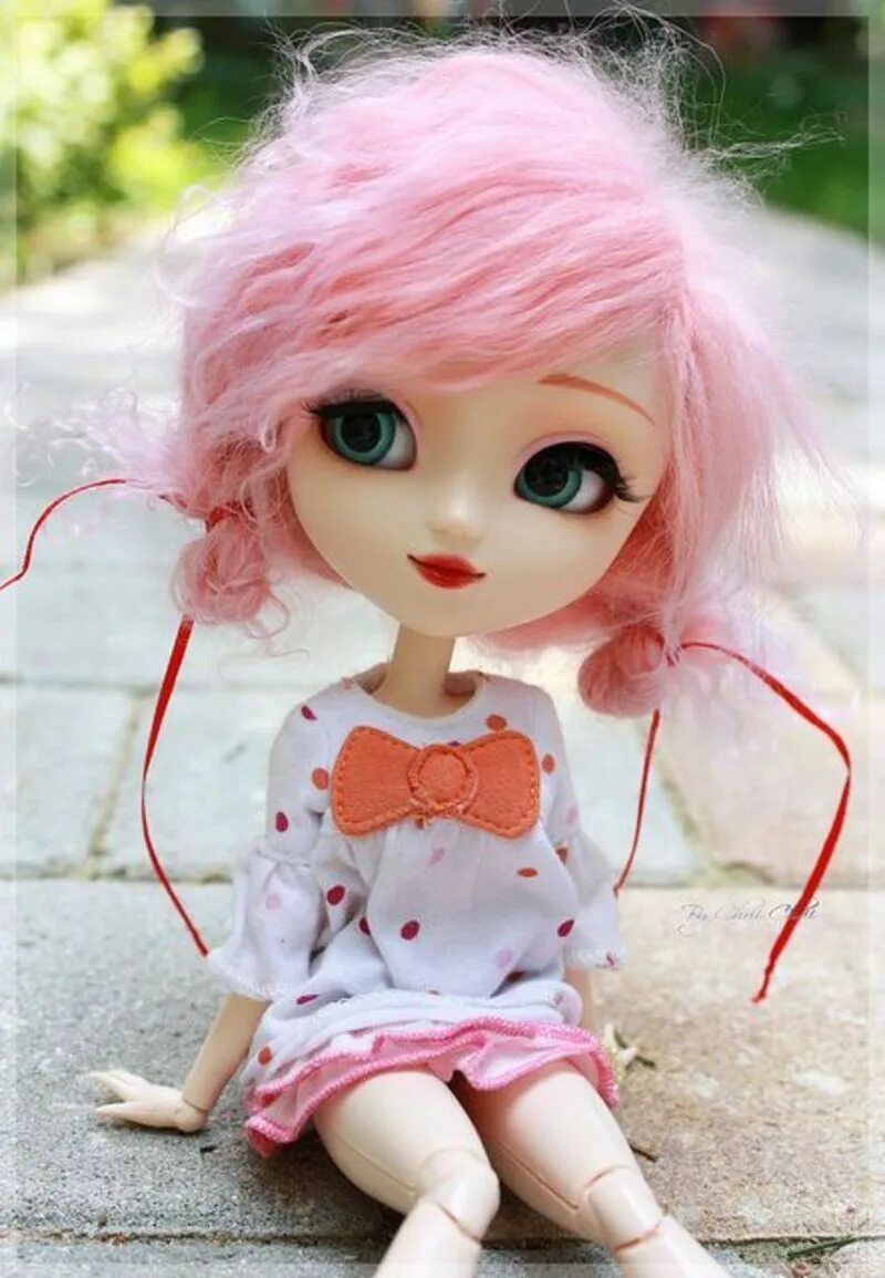 Розовая куколка. Куклы Пуллип Бонита. Кукла Блайз. Пуллип ООАК. Шарнирная кукла Блайз.