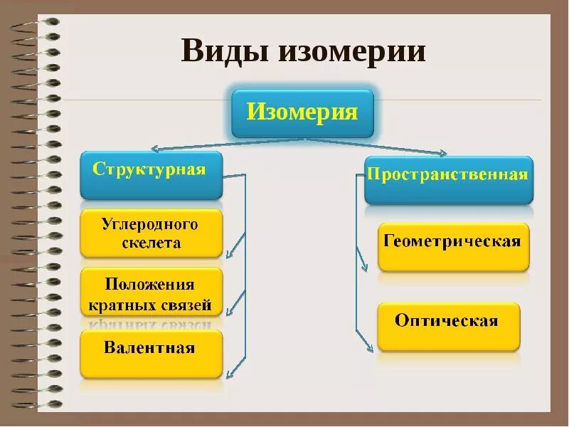 Типы и виды изомерии