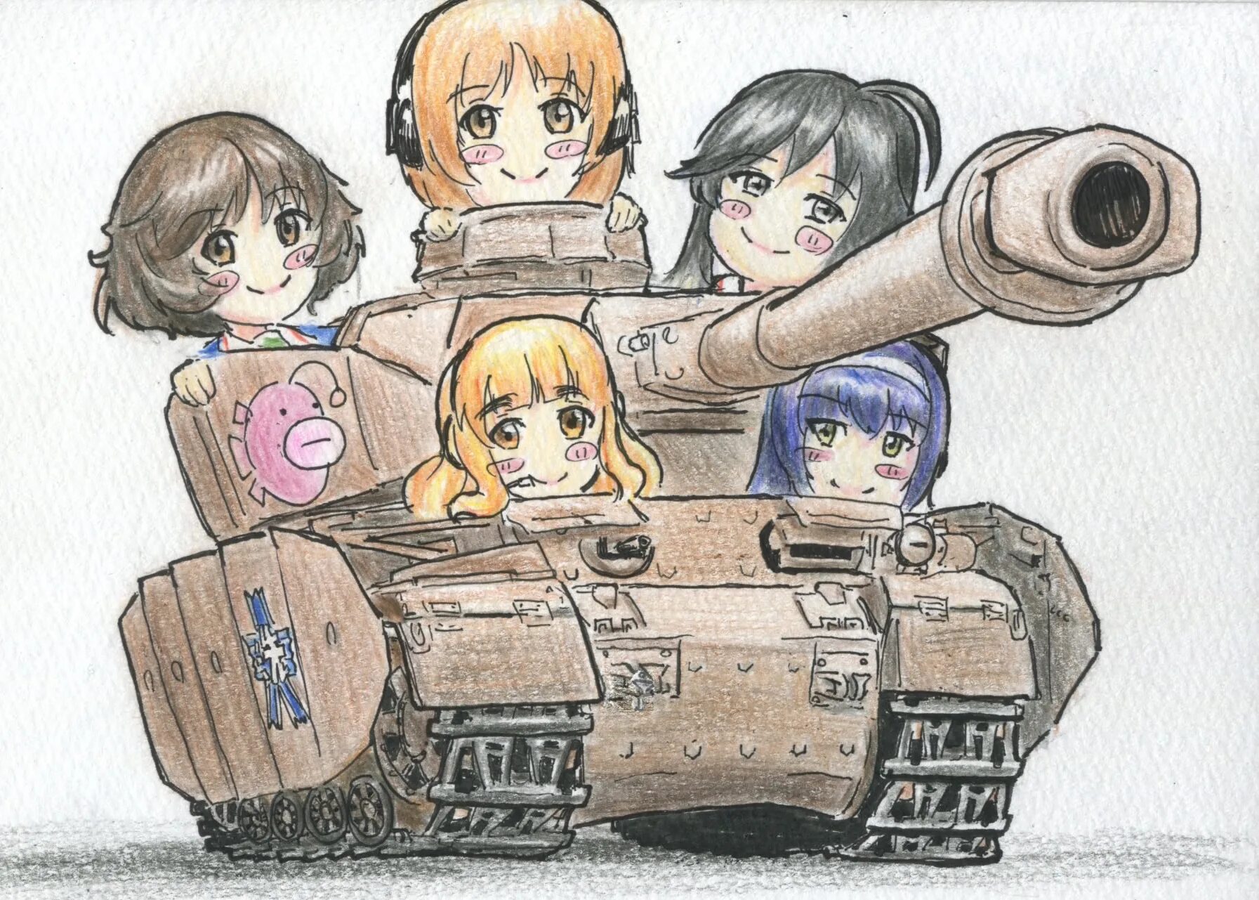 Girls und Panzer голубая дивизия. Girls und Panzer БТ-42 Art.