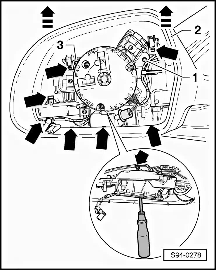 Замена ламп на диодные в боковых зеркалах на octavia A7 - Skoda Octavia A7 Mk3, 