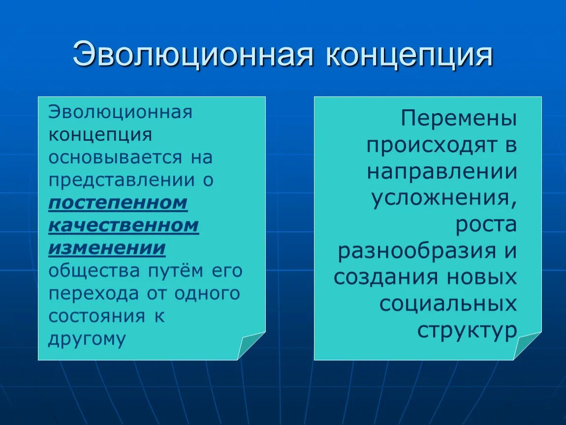 Теории изменения общества. Эволюционная концепция. Эволюционная теория развития общества. Теории развития общества эволюционная и Революционная. Эволюционистская концепция.