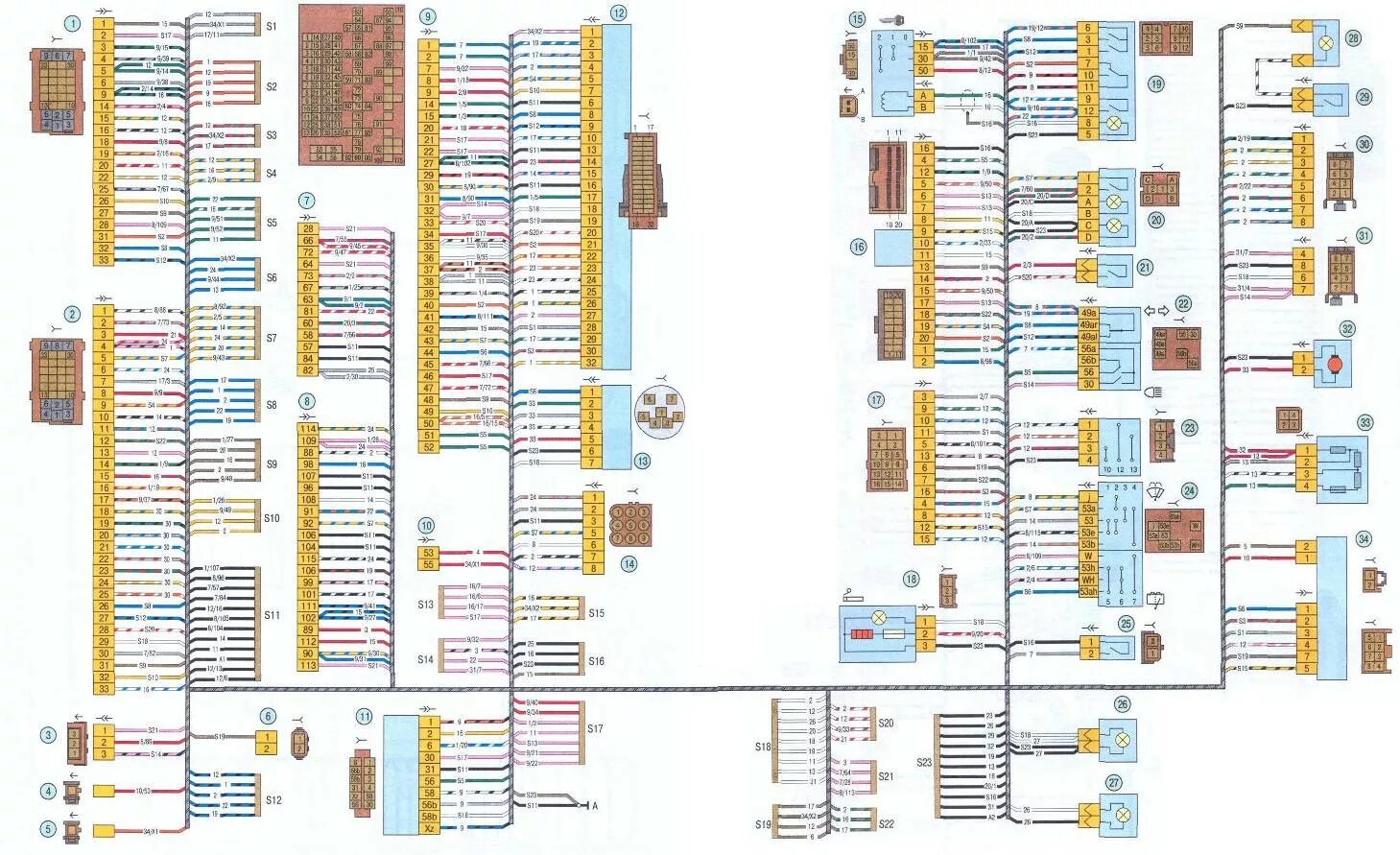 Электрические схемы калины. Схема электрооборудования ВАЗ 1118 Калина. Схема электрооборудования Калина 1118.