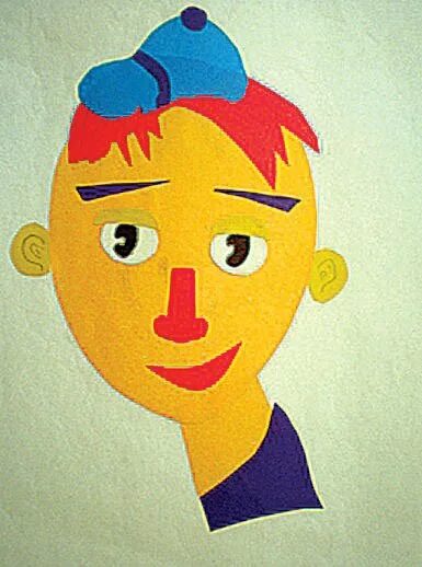 Портрет аппликация. Аппликация веселые портреты. Лицо из цветной бумаги. Выполнить портрет в технике аппликации. Портрет из цветной бумаги в технике аппликации.