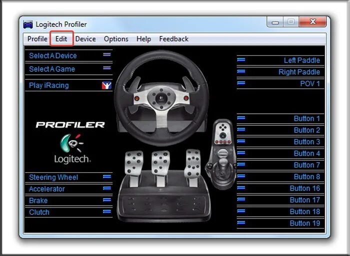 Как настроить руль компьютер. Руль logitech g25 racing wheel. logitech g27 софт. logitech profiler руль g27. logitech g27 кнопки.