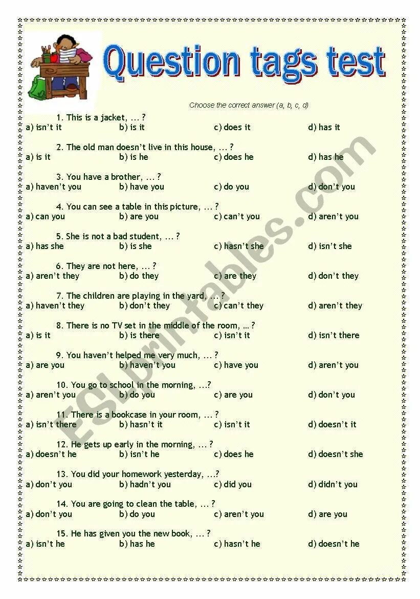 Английский Grammar Test tag questions Worksheet. Tag questions тесты. Tag questions в английском языке. Tag questions в английском языке Worksheets. Questions test english