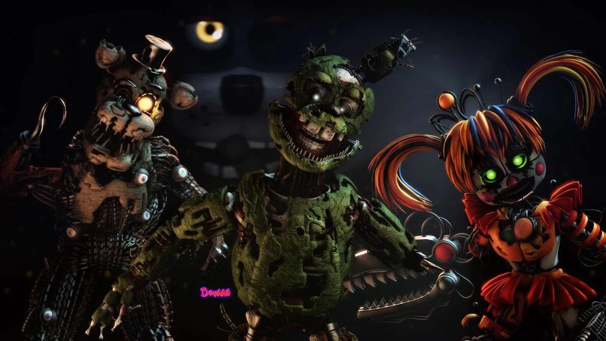 Fnaf 6 песни. FNAF 6 АНИМАТРОНИКИ. ФНАФ АНИМАТРОНИКИ ФНАФ 6. СПРИНГТРАП ФНАФ 6. ФНАФ 6 скрап АНИМАТРОНИКИ.