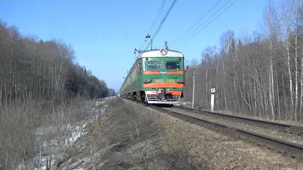 Эр2т 7159. Эр2т 7215. Станция Вербилки. Станция Власово Талдомский район.