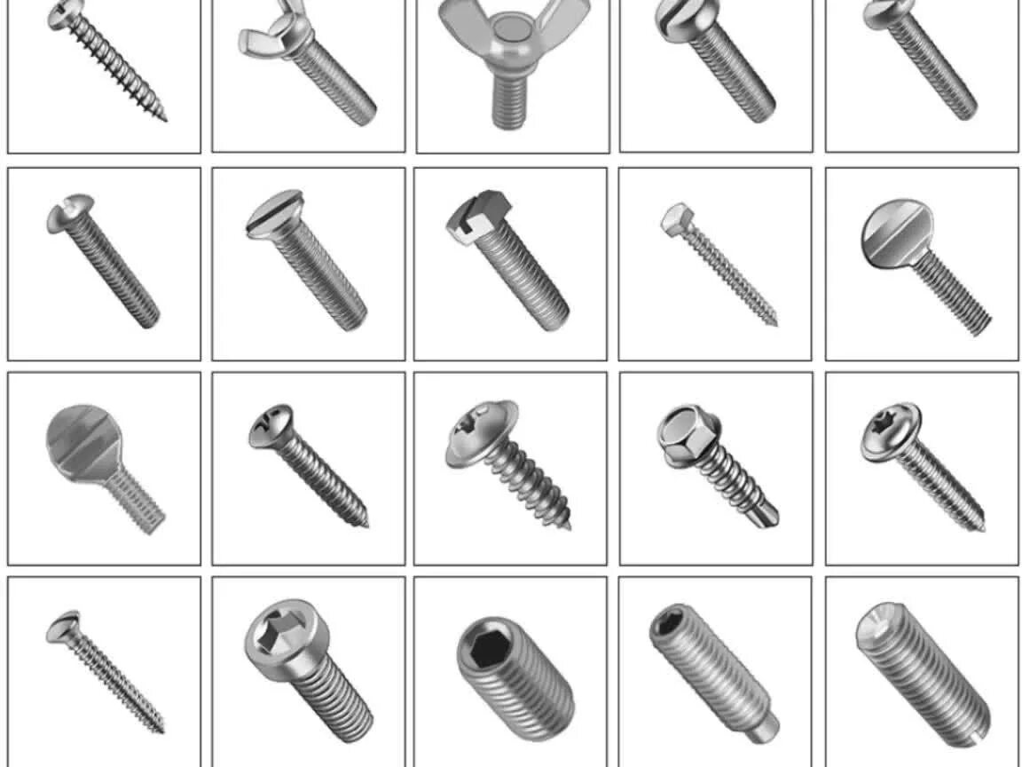 Разновидность болтов и винтов. Какие виды крепления есть. Болт винт шуруп саморез гайка шайба. Метизы (скобы крепления, дюбеля, саморезы и т. Винт шуруп саморез типы таблица.