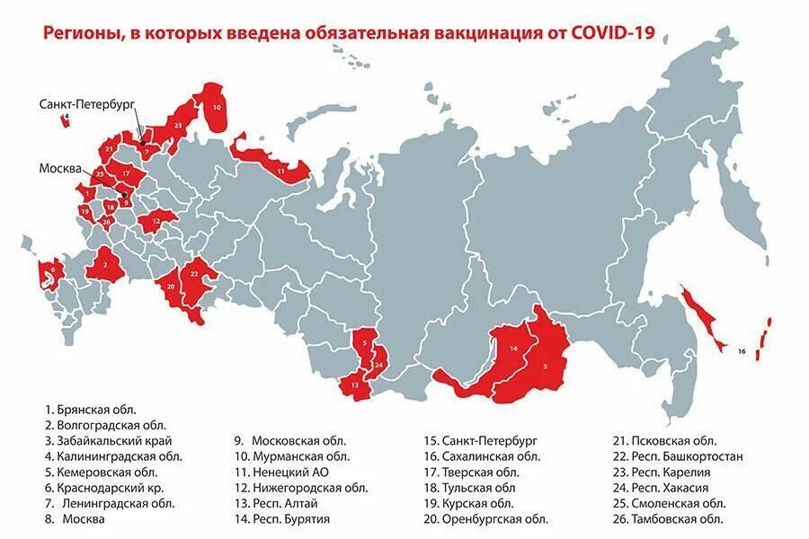 Какие регионы россии характеризуются традиционным. Карта вакцинации по России по регионам. Регионы с обязательной вакцинацией. Карта вакцинации от коронавируса. Вакцинация в России статистика.