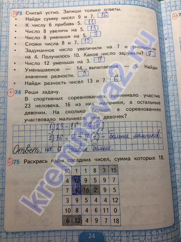 Кремнева математика 2 класс рабочая ответы
