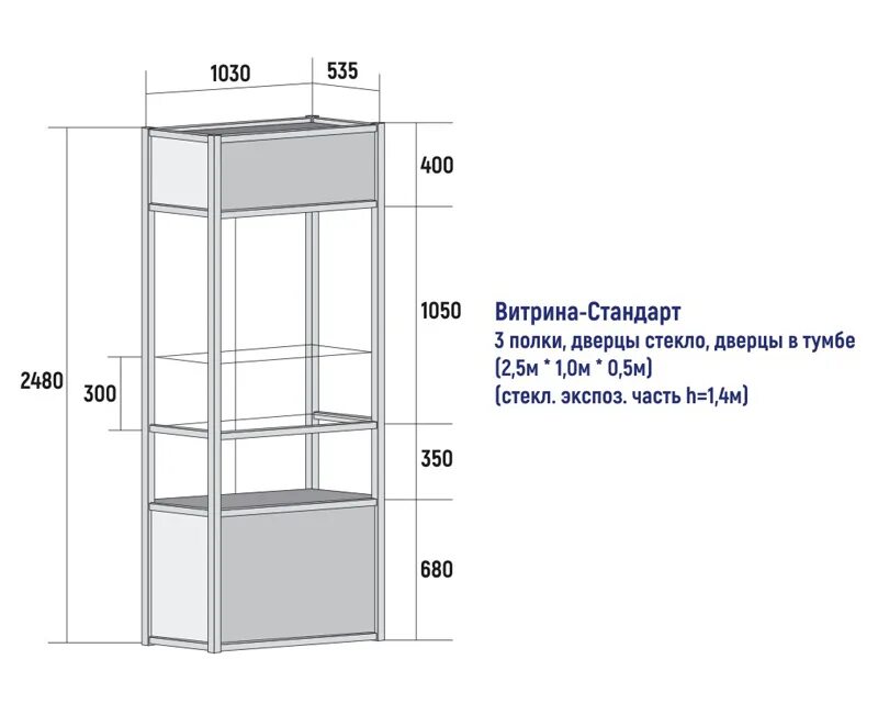 Витрина габариты. Витрина высокая Октанорм 2,5 м 3 полки. Высота витрины. Витрина Размеры. Стандартные витрины.