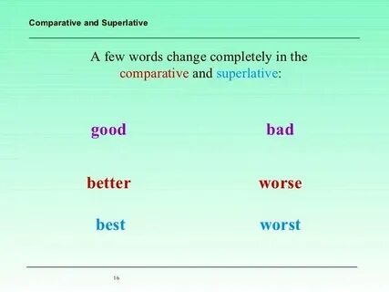 Deep comparative and superlative