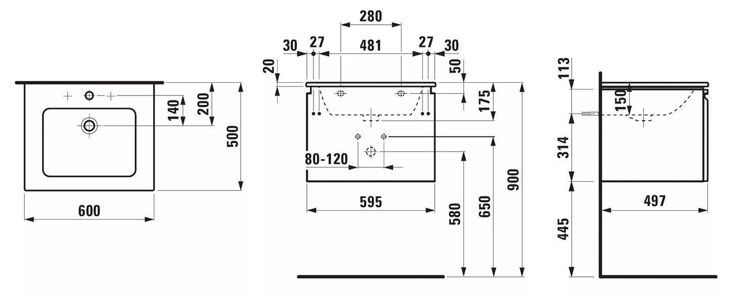 8 1024 10. Pro s 8619674751041 раковина 120х50 с 2 ящиками Laufen. Раковина подвесная 60 см схема. Габариты раковины с тумбой 600*600. Раковина Laufen 600 Размеры.