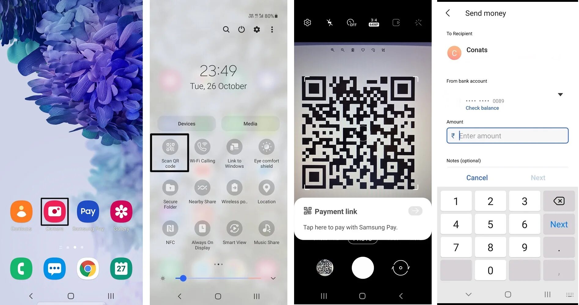 QR камера на самсунге. QR сканер на самсунге. Samsung QR code for m21. Сканер QR кода на самсунг а6.