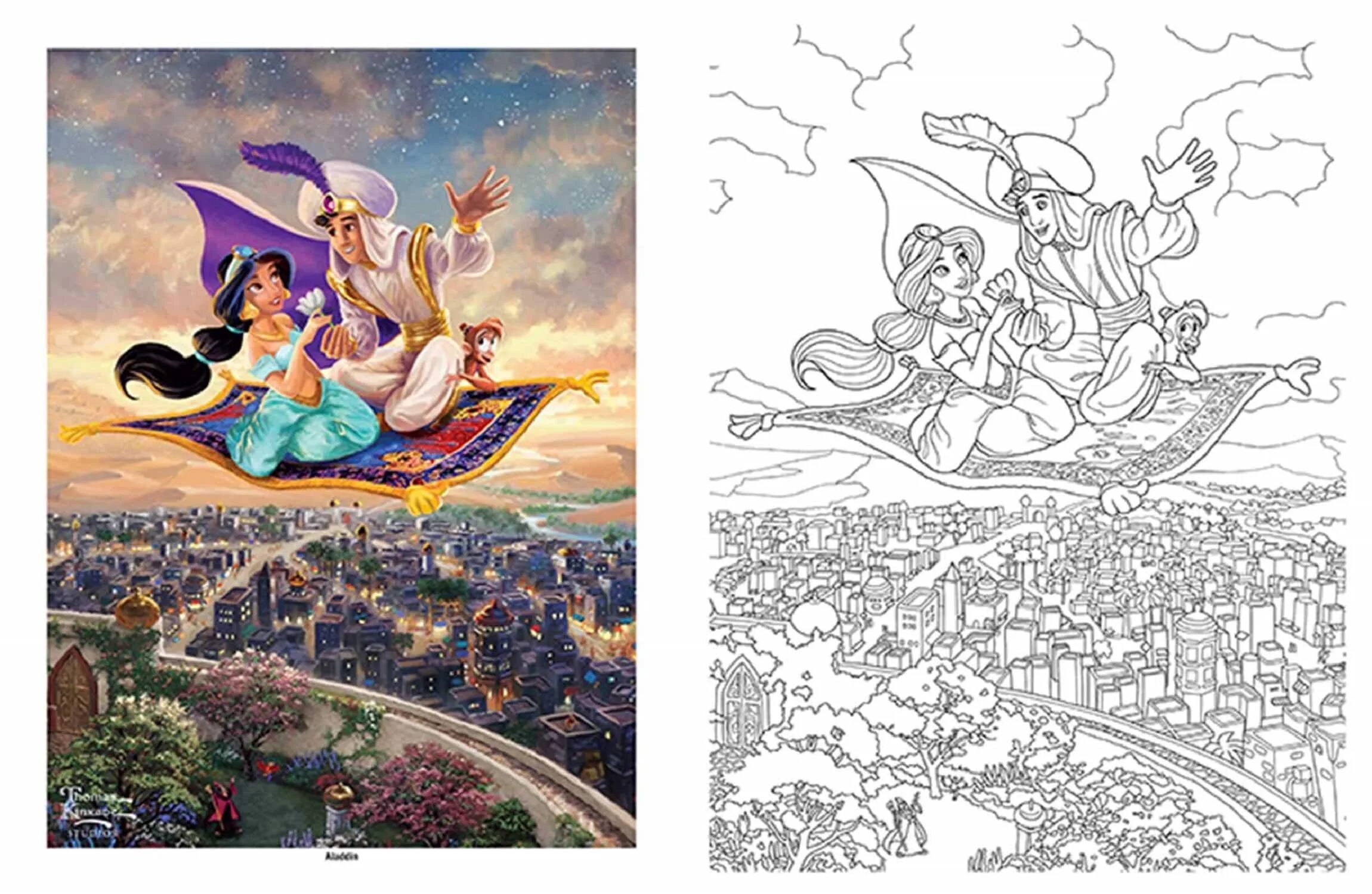 Disney Dreams collection Thomas Kinkade Studios Disney Princess Coloring book. Thomas Kinkade Coloring book Disney Dreams. Thomas Kinkade Studios Disney Princess Coloring book.