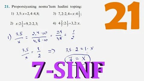 Algebra 7 sinf