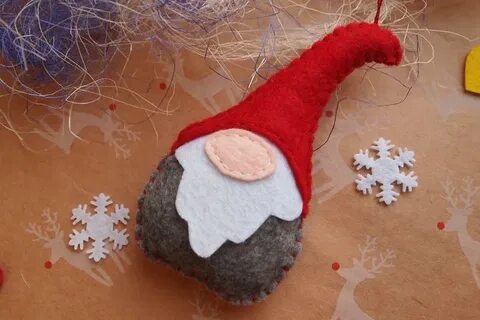 Гномики из фетра новогодние