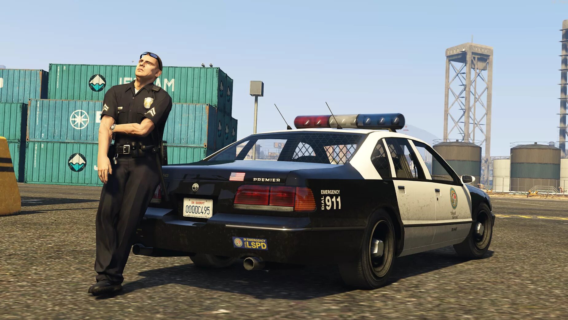 LSPD officer (Los-Santos police officer) Minecraft Skin