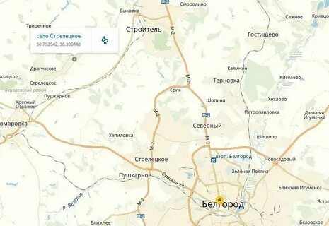 Село стрелецкое белгородская область на карте