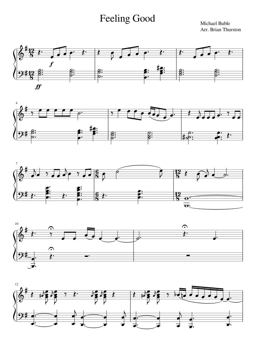 Sometimes good feeling. Feeling good Michael Buble Ноты для фортепиано. Feeling good Michael Buble Ноты. Feeling good на пианино Ноты. Feeling good Michael Buble Ноты для скрипки.