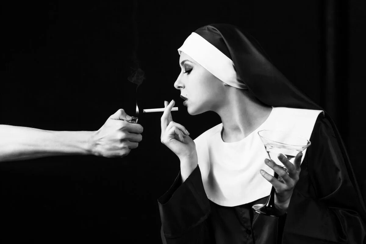 Black Metal Nun Nun halloween costume, Nun costume, Dark photography