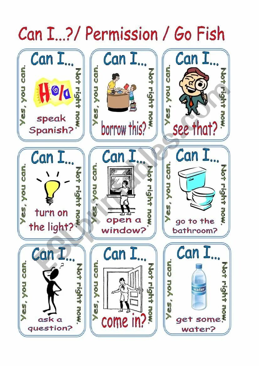 I can spanish. Can can't карточки. Can for permission for Kids. Карточки на английском can can't. Can for permission Worksheets.