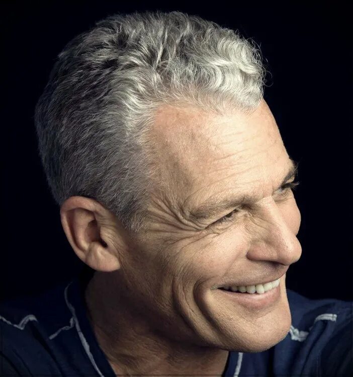 A laid-back, casual cut Grey hair men, Best hairstyles for older men, Older mens