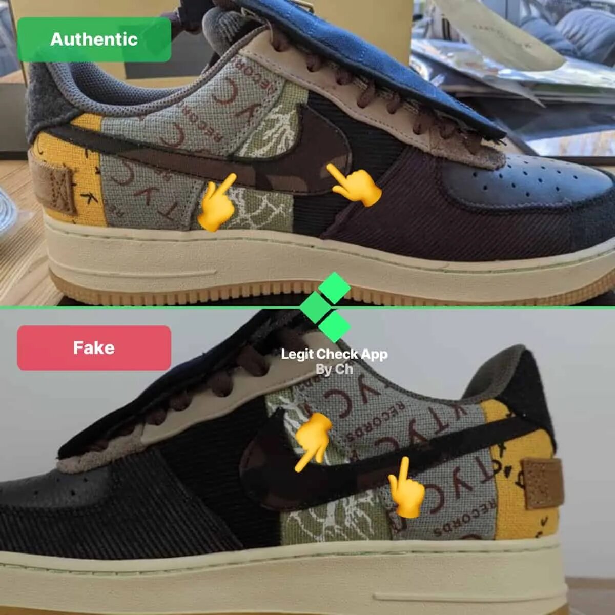 Как отличить форсы. Nike Air Force 1 Travis Scott Cactus Jack. Air Force 1 Cactus Jack. Nike Air Force 1 Travis Scott. Nike Air Force 1 Original vs fake.