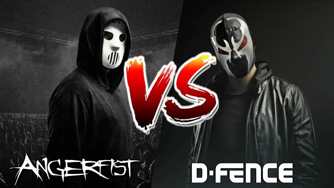 Harder city. Angerfist без маски. Angerfist vs d Fence. D-Fence диджей. D-Fence без маски.