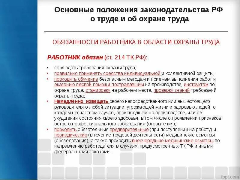 Организация закрепления работников. Основной ФЗ по охране труда. Основные положения охраны труда. Основные законы по охране труда. Основные положения законодательства по охране труда.